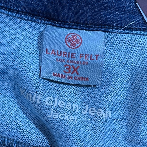 Laurie Felt Jean Jacket Women's 3x Denim Southwestern Cowgirl Y2K Blue - Picture 3 of 10